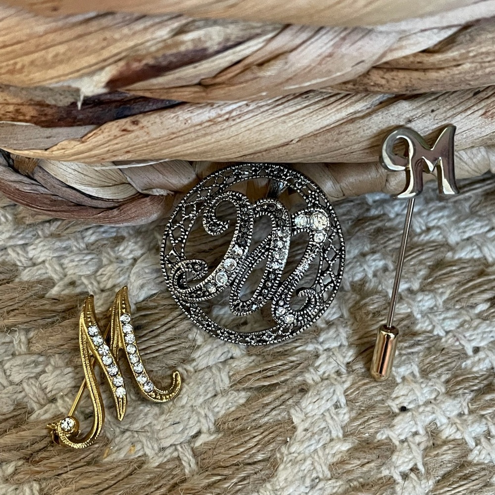 Letter M Broaches SOLD